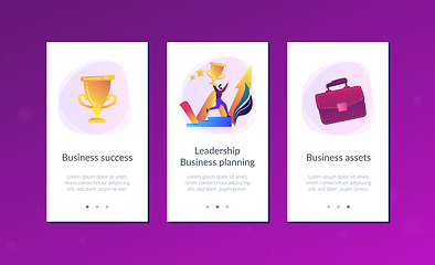 Image showing Business success app interface template.