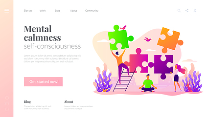 Image showing Mindfulness landing page template.