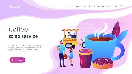 Image showing Street coffee concept landing page.