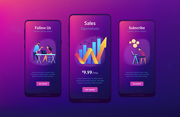 Image showing Sales growth app interface template.
