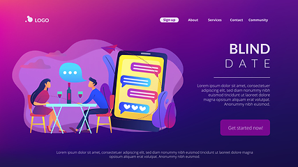 Image showing Blind date concept landing page.