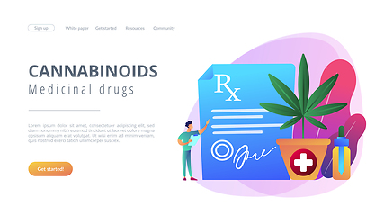 Image showing Medical marijuana concept landing page.