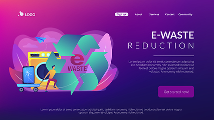 Image showing E-waste reduction concept landing page.