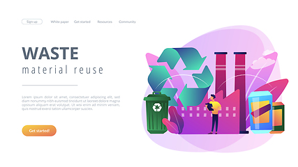 Image showing Mechanical recycling concept landing page.