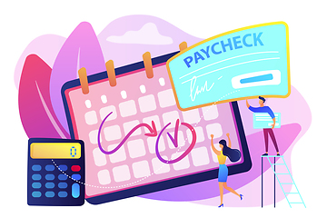 Image showing Paycheck concept vector illustration.