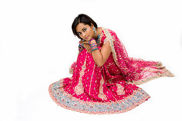 Image showing Beautiful Bangali bride sitting