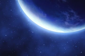 Image showing stylish blue planet background