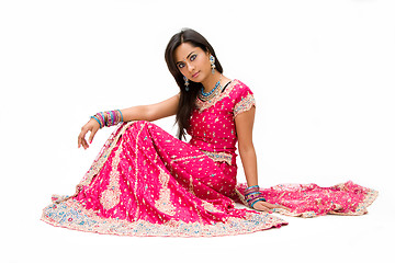 Image showing Beautiful Bangali bride sitting