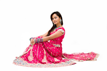 Image showing Beautiful Bangali bride sitting