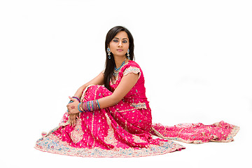 Image showing Beautiful Bangali bride sitting