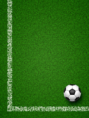 Image showing soccer ball on green grass