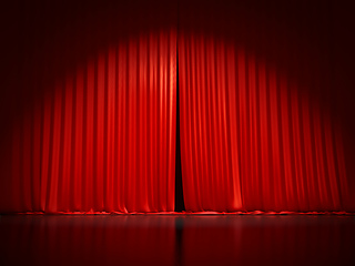 Image showing stage curtain background