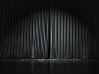 Image showing stage curtain background