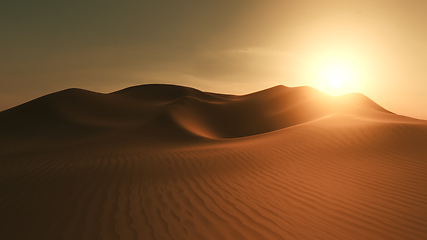 Image showing desert dune sunset background