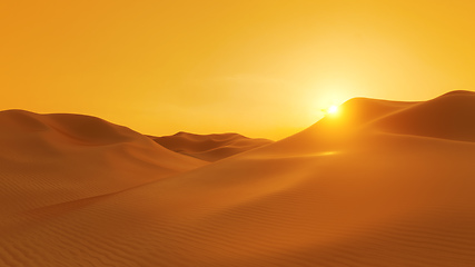 Image showing desert dune sunset background