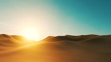 Image showing desert dune sunset background