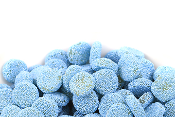 Image showing blue jelly gumdrop sweet background