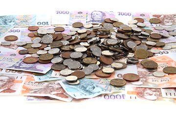 Image showing czech money background