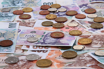 Image showing czech money background