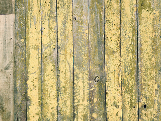 Image showing wooden wall background with lichen