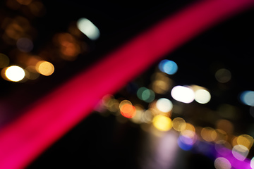 Image showing bokeh city lights background