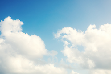 Image showing sunny blue sky cloud background
