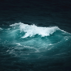 Image showing dark ocean wave background
