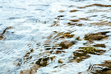 Image showing bright water surface at Lake Tekapo New Zealand