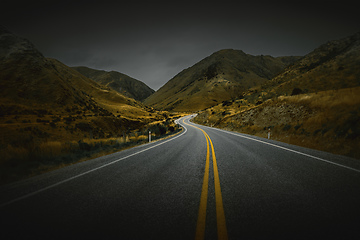 Image showing a road at the south island of New Zealand
