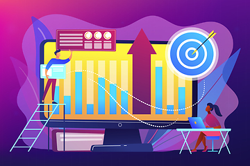 Image showing Business Intelligence concept vector illustration.