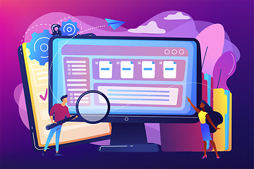 Image showing Document management soft concept vector illustration.