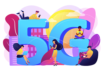 Image showing 5g network concept vector illustration.