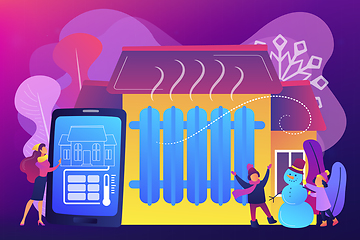 Image showing Heating system concept vector illustration.