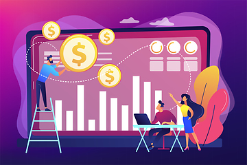 Image showing Data monetization concept vector illustration.