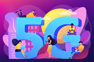 Image showing 5g network concept vector illustration.