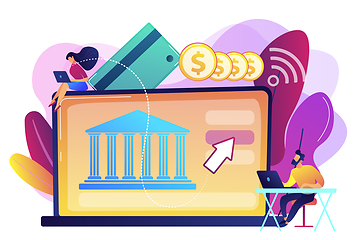 Image showing Open banking platform concept vector illustration.