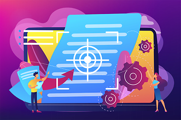 Image showing Vision and scope document concept vector illustration.