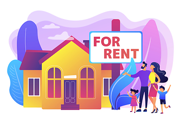 Image showing House for rent concept vector illustration.