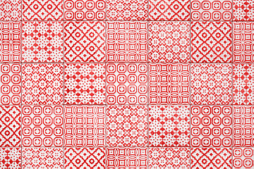 Image showing red tiles texture background
