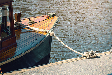 Image showing tethered boat detail