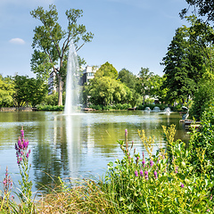 Image showing view to the fountain in Sindelfingen Germany