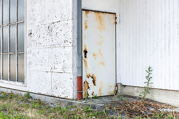 Image showing rusty back door