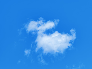 Image showing funny cloud in the blue summer sky