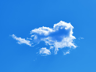 Image showing funny cloud in the blue summer sky