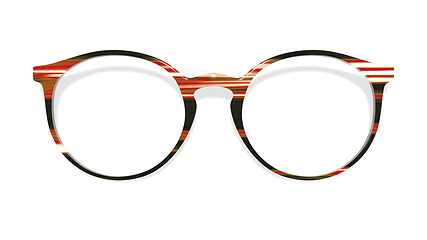 Image showing modern glasses on white background