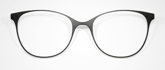 Image showing black glasses on white background