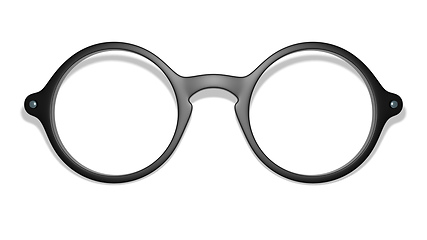 Image showing black glasses on white background