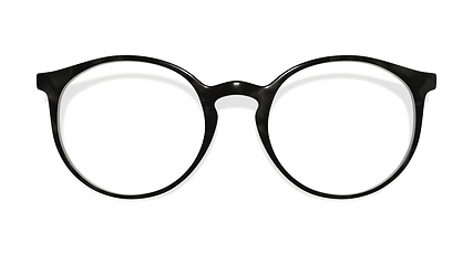 Image showing black glasses on white background