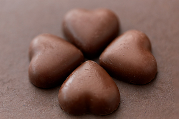 Image showing heart shaped chocolate candies