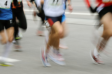 Image showing Marathon racers